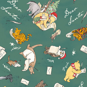 Christmas at Pooh Corner 9100-66 Forest by W.A. Dodge for Studio E Fabrics, Image