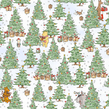 Christmas at Pooh Corner 9102-60 Snow by W.A. Dodge for Studio E Fabrics, Image