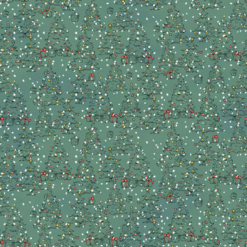 Christmas at Pooh Corner 9106-66 Forest by W.A. Dodge for Studio E Fabrics, Image