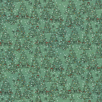 Christmas at Pooh Corner 9106-66 Forest by W.A. Dodge for Studio E Fabrics