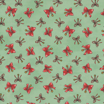 Christmas at Pooh Corner 9109-68 Light Green by W.A. Dodge for Studio E Fabrics