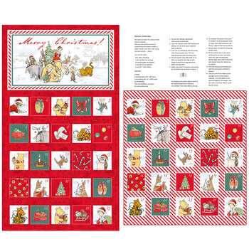 Christmas at Pooh Corner 9113P-88 Advent Calendar Panel by W.A. Dodge for Studio E Fabrics, Image