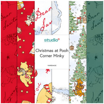 Christmas at Pooh Corner Minky  Yardage by W.A. Dodge for Studio E Fabrics, Image