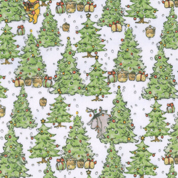 Christmas at Pooh Corner Minky 9121MK-60 Snow by W.A. Dodge for Studio E Fabrics
