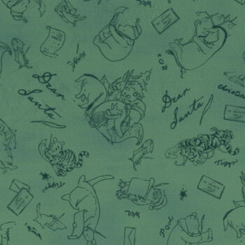 Christmas at Pooh Corner Minky 9123MK-66 Forest by W.A. Dodge for Studio E Fabrics