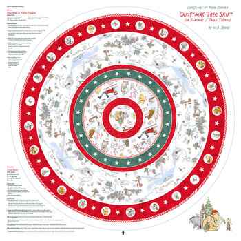 Christmas at Pooh Corner Minky 9124PMK-86 Tree Skirt Panel by W.A. Dodge for Studio E Fabrics, Image