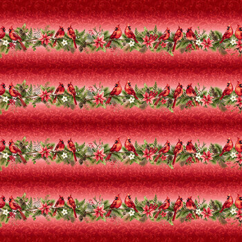 Holiday Feather & Flourish 9271-88 Red by Art Loft for Studio E Fabrics, Image