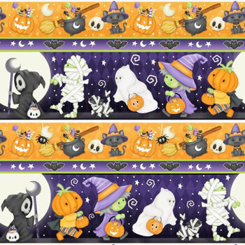 Moonlight Mischief 2556G-53 Multi by Shelly Comiskey for Henry Glass Fabrics, Image