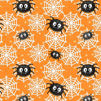 Moonlight Mischief 2557G-33 Orange by Shelly Comiskey for Henry Glass Fabrics, Image