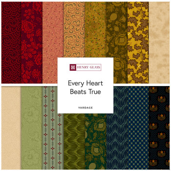 Every Heart Beats True  Yardage by Kim Diehl for Henry Glass Fabrics, Image