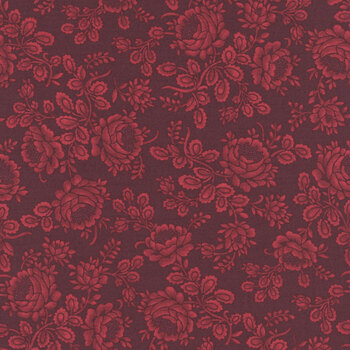 Every Heart Beats True 2686-88 Cranberry by Kim Diehl for Henry Glass Fabrics