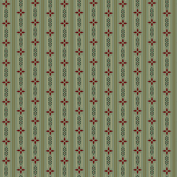 Every Heart Beats True 2688-11 Dusty Aqua by Kim Diehl for Henry Glass Fabrics, Image