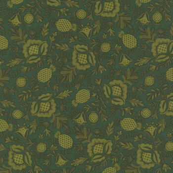 Every Heart Beats True 2690-66 Deep Emerald by Kim Diehl for Henry Glass Fabrics
