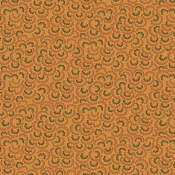 Every Heart Beats True 2691-303 Pumpkin by Kim Diehl for Henry Glass Fabrics, Image