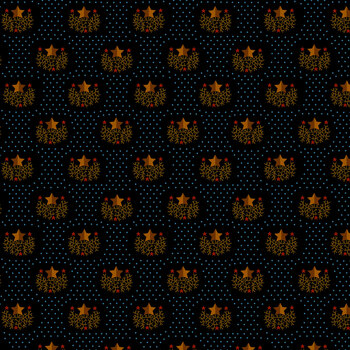 Every Heart Beats True 2696-99 Onyx by Kim Diehl for Henry Glass Fabrics, Image