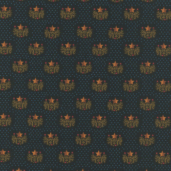 Every Heart Beats True 2696-99 Onyx by Kim Diehl for Henry Glass Fabrics