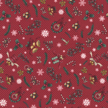 Gifts of Gratitude 2527-88 Red by Leanne Anderson and Kaytlyn Kuebler for Henry Glass Fabrics