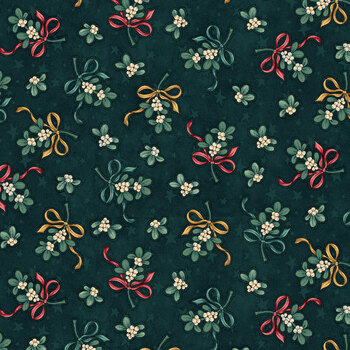 Gifts of Gratitude 2528-77 Teal by Leanne Anderson and Kaytlyn Kuebler for Henry Glass Fabrics, Image