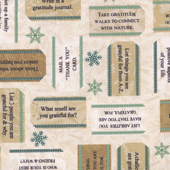 Gifts of Gratitude 2531-44 Cream by Leanne Anderson and Kaytlyn Kuebler for Henry Glass Fabrics