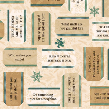 Gifts of Gratitude 2531-44 Cream by Leanne Anderson and Kaytlyn Kuebler for Henry Glass Fabrics, Image