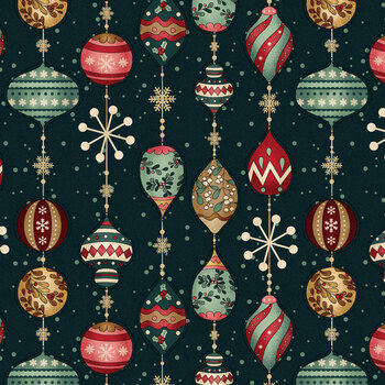 Gifts of Gratitude 2533-77 Teal by Leanne Anderson and Kaytlyn Kuebler for Henry Glass Fabrics, Image