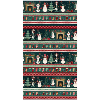 Gifts of Gratitude 2537-77 Teal by Leanne Anderson and Kaytlyn Kuebler for Henry Glass Fabrics, Image
