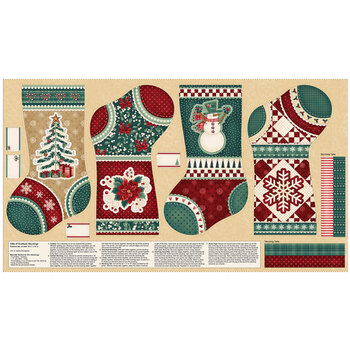 Gifts of Gratitude 2538P-41 Stocking Panel by Leanne Anderson and Kaytlyn Kuebler for Henry Glass Fabrics, Image