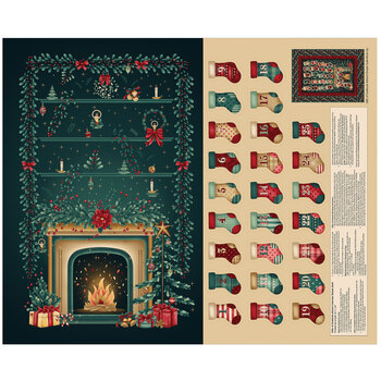 Gifts of Gratitude 2539P-74 Advent Calendar Panel by Leanne Anderson and Kaytlyn Kuebler for Henry Glass Fabrics, Image