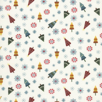 Nordic Holiday Village 3608-44 Cream by Mary Jane Carey for Henry Glass Fabrics