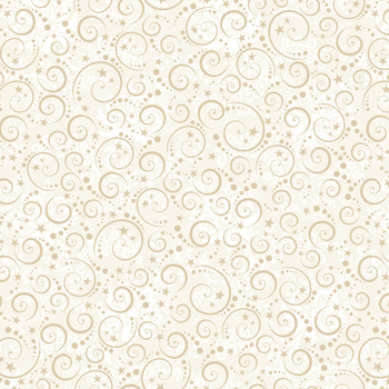 Nordic Holiday Village 3609-44 Cream by Mary Jane Carey for Henry Glass Fabrics, Image