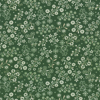 Nordic Holiday Village 3610-66 Green by Mary Jane Carey for Henry Glass Fabrics