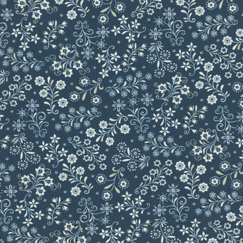 Nordic Holiday Village 3610-77 Blue by Mary Jane Carey for Henry Glass Fabrics