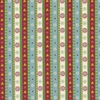Nordic Holiday Village 3611-17 Ice Blue by Mary Jane Carey for Henry Glass Fabrics
