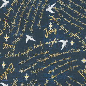 Silent Night 4705-77 Navy by Studio 731 LLC for Blank Quilting
