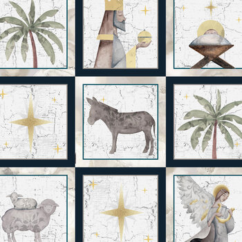 Silent Night 4708-77 Navy by Studio 731 LLC for Blank Quilting Corporation, Image