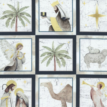 Silent Night 4708-77 Navy by Studio 731 LLC for Blank Quilting