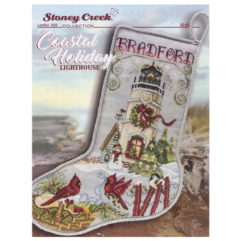 Coastal Holiday Lighthouse Cross Stitch Pattern, Image