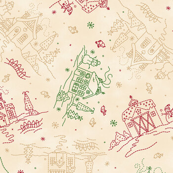 Christmastime MAS11091-RG Red by Robin Kingsley for Maywood Studio, Image