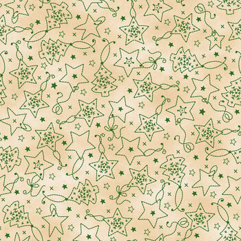 Christmastime MAS11092-EG Cream by Robin Kingsley for Maywood Studio, Image