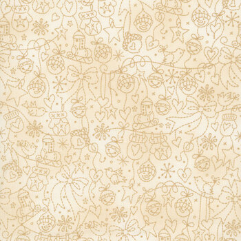 Christmastime MAS11093-E Cream by Robin Kingsley for Maywood Studio