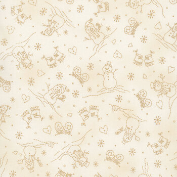 Christmastime MAS11094-E Cream by Robin Kingsley for Maywood Studio