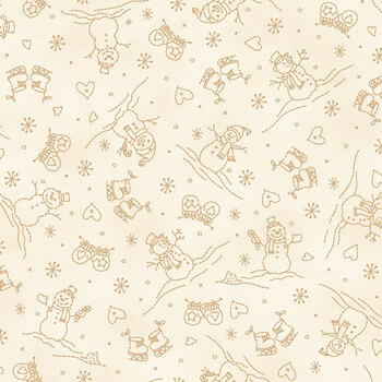 Christmastime MAS11094-E Cream by Robin Kingsley for Maywood Studio, Image