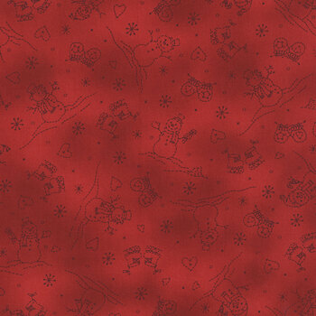 Christmastime MAS11094-R Red by Robin Kingsley for Maywood Studio