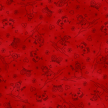Christmastime MAS11094-R Red by Robin Kingsley for Maywood Studio, Image