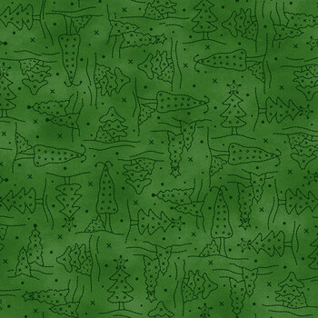 Christmastime MAS11095-G Green by Robin Kingsley for Maywood Studio, Image