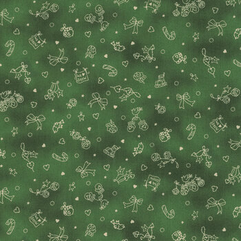 Christmastime MAS11097-G Green by Robin Kingsley for Maywood Studio