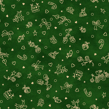 Christmastime MAS11097-G Green by Robin Kingsley for Maywood Studio, Image