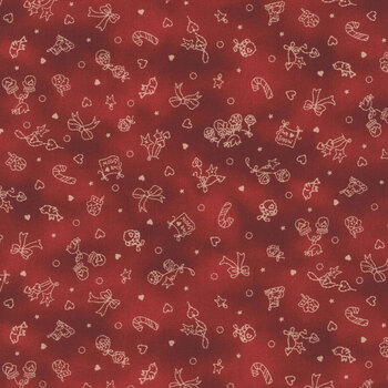 Christmastime MAS11097-R Red by Robin Kingsley for Maywood Studio