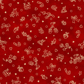 Christmastime MAS11097-R Red by Robin Kingsley for Maywood Studio, Image