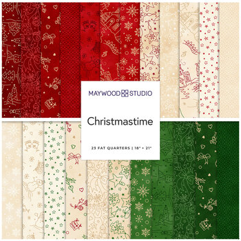 Christmastime  23 FQ Set + Panel by Robin Kingsley for Maywood Studio, Image